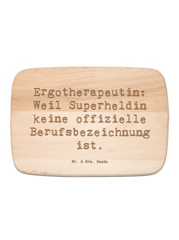 Mr. & Mrs. Panda holzschneidebrett Spruch Ergotherapeutin Superh... in Transparent