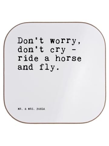 Mr. & Mrs. Panda Tischuntersetzer Don't worry, don't cry... mit ... in Weiß