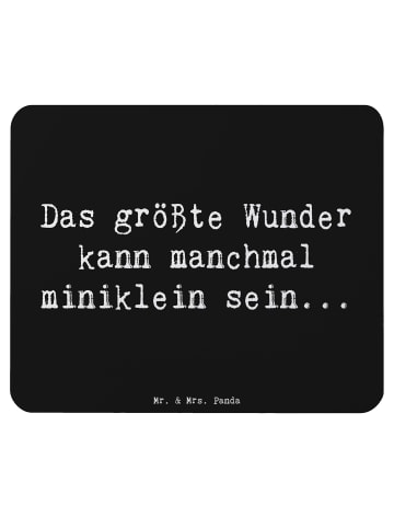 Mr. & Mrs. Panda Mousepad Spruch Wunder Entdecken mit Spruch in Schwarz