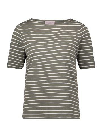 Betty Barclay Ringelshirt mit U-Boot-Ausschnitt in Khaki/Cream