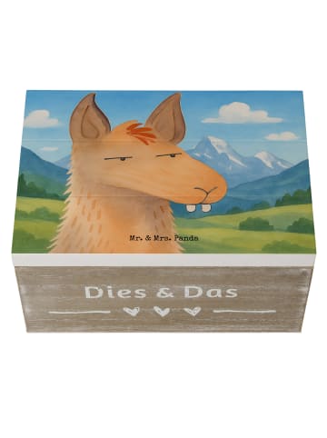 Mr. & Mrs. Panda Schatulle Lamakopf Genervt Design ohne Spruch in Weiß