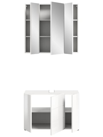ebuy24 Badmöbelset Vira Weiß 82 x 34 cm