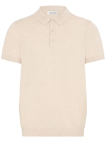 CASUAL FRIDAY Einfarbiges Poloshirt Kurzarm Klassische Passform in Beige