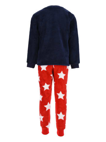 Disney Minnie Mouse 2tlg. Outfit: Schlafanzug Winter Langarmshirt und Hose in Dunkel-Blau