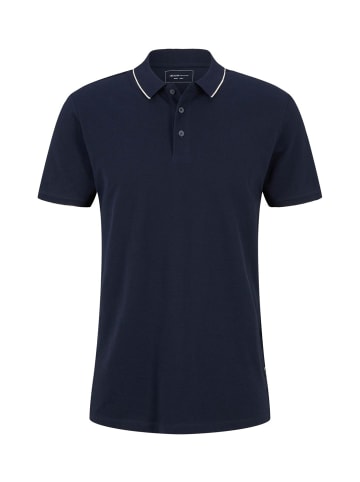 TOM TAILOR Denim Poloshirt TIPPING in Blau