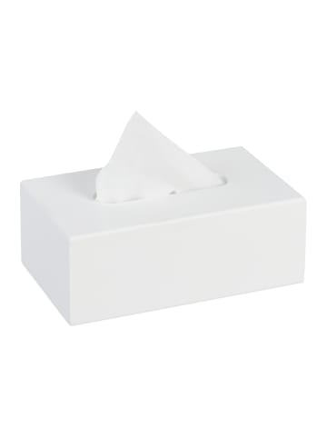 relaxdays Taschentuchbox in Weiß - (B)25 x (H)9 x (T)15 cm