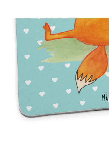 Mr. & Mrs. Panda Tassenuntersetzer Fuchs Sterne ohne Spruch in Türkis Pastell