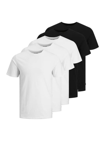 Jack & Jones T-Shirt 5er Pack in Schwarz/Weiß