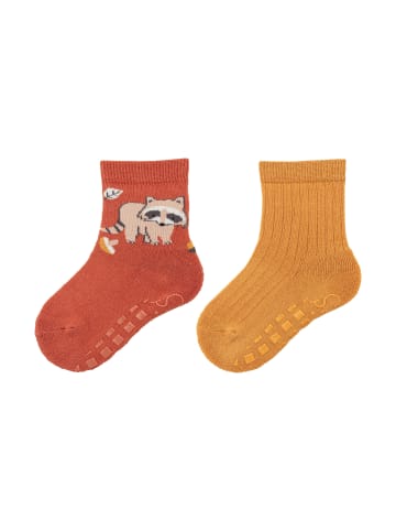 Sterntaler ABS Socken 2er-Pack Waschbär in mittleres braun