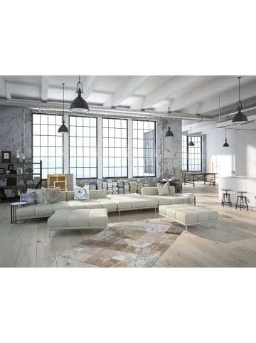 Kayoom Kurzflor Teppich Cobra 343 in beige - rechteckig