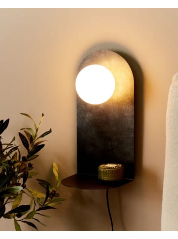 Beliani Wandleuchten MAPI in Grau/Weiß - (W) 20 x (H) 40 x (L) 18 cm