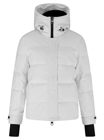 CASH-MERE.CH Daunenparka mit Kapuze und Kaschmirfutter in Weiss
