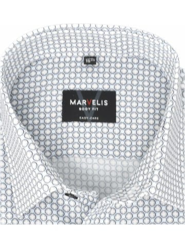 MARVELIS Knopfleisten Langarmshirt für Herren in uni