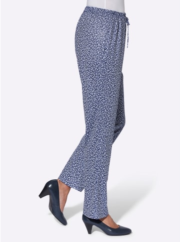 WITT WEIDEN Jerseyhose in marine-geblümt