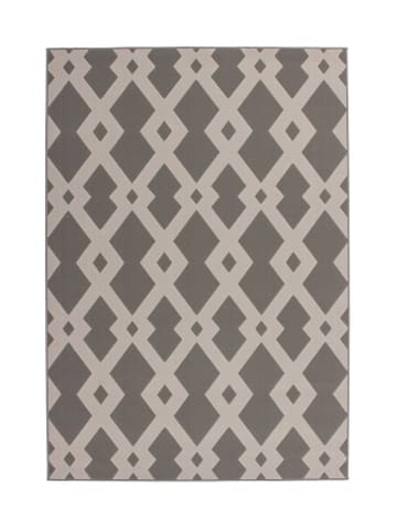 Kayoom Wohnzimmer Teppich – Kurzflorteppich Now! 125 in taupe - rechteckig