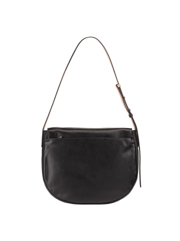DuDu Formentera Schultertasche Leder 34 cm black rose