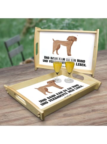 Mr. & Mrs. Panda Küchentablett Hund Dogge mit Spruch in Weiß