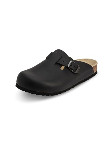 VITAFORM Vollrindleder Clogs in schwarz