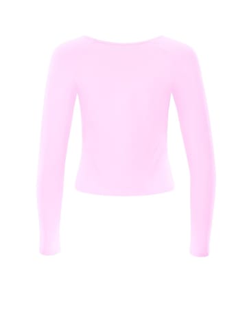 Winshape Functional Light and Soft Cropped Long Sleeve Top AET131LS in lavender rose