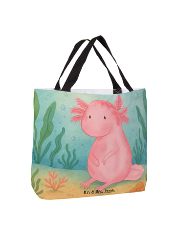 Mr. & Mrs. Panda Shopper Tasche Axolotl Niedlich Design ohne Spruch in Weiß