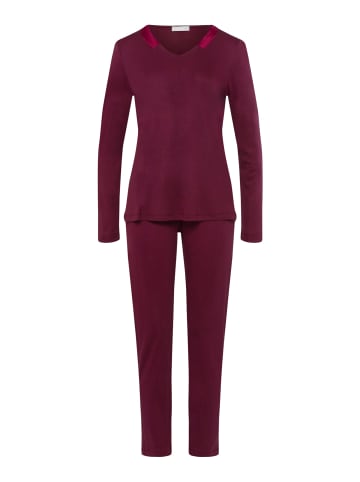 Hanro Pyjama Joela in ruby wine