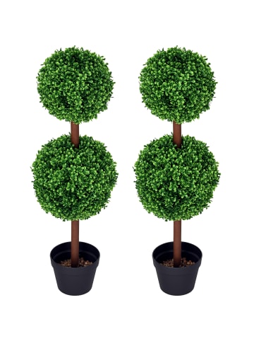 HOMCOM Kunstpflanze-18L x 18B x 90H cm-Grün