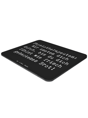Mr. & Mrs. Panda Mouse Pad Spruch Physiotherapeut Kneten mit Spruch in Schwarz