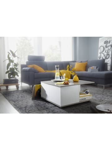 FineBuy Couchtisch "SV54359" in Grau / Zementgrau / Weiß