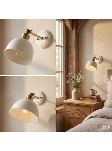 home24 Wandleuchte LOWI in Weiß