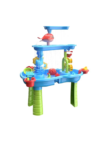 relaxdays Wasserspieltisch "3 Etagen" in Bunt