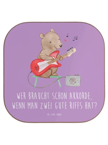 Mr. & Mrs. Panda gläseruntersetzer E-Gitarre Zwei Riffs mit Spruch in Lavendeltraum