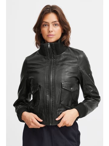 Oxmo Lederjacke OXDenny in Schwarz