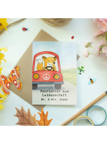 Mr. & Mrs. Panda babykarte Fahrlehrer Leidenschaft Design mit Sp... in Weiß