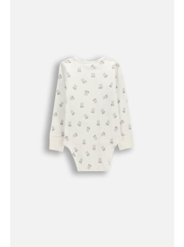 Coccodrillo Wickelbody mit langen Ärmeln in ecru