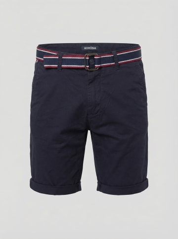 KOROSHI Regular nautische farb baumwoll-chino in blau