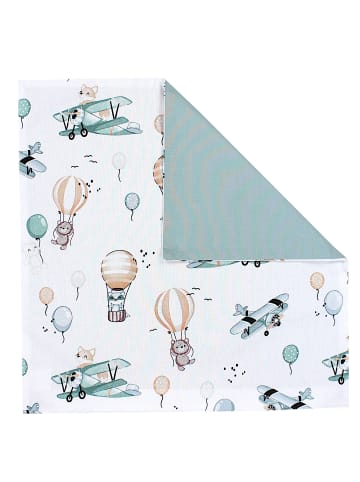 TupTam Kinder Kissenbezug Dekorativ Gemustert in grün/orange