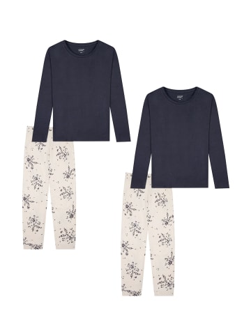 UNCOVER BY SCHIESSER Schlafanzug Nightwear in blaugrau