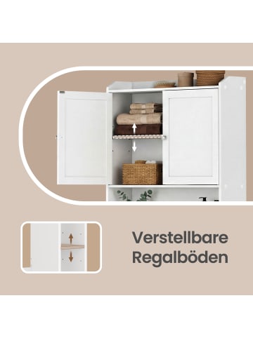VASAGLE Badregal Siren in Wolkenweiß - (B)20 x (H)170 x (T)79 cm