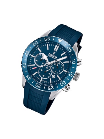 Festina Analog-Armbanduhr Festina Keramik blau groß (ca. 44mm)