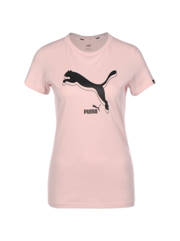 Puma T-Shirt Power Logo in rosa / schwarz