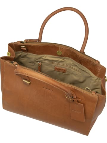 Burkely Handtasche Vintage Wieske 2-Zipper 6971 in Cognac