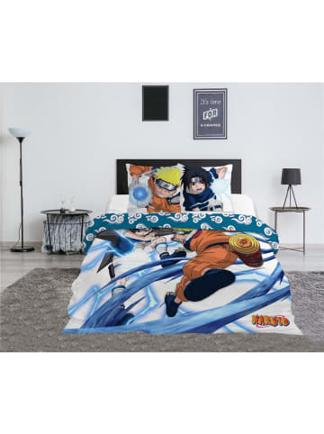 Naruto Naruto 3-teiliges Bettwäsche-Set – Decken- und Kissenbezug 240x220 in Blau