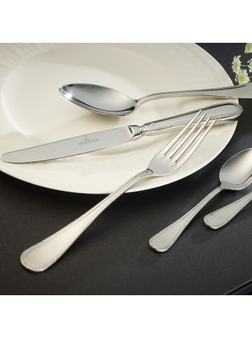 Villeroy & Boch 6er Set Tafelgabel Kreuzband Septfontaines in Silber 203 mm in silber