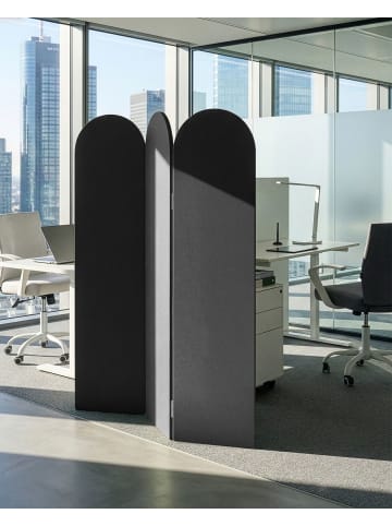 Beliani Büro-Raumteiler SLIMMY in Grau - (W) 120 x (H) 160 x (L) 2 cm