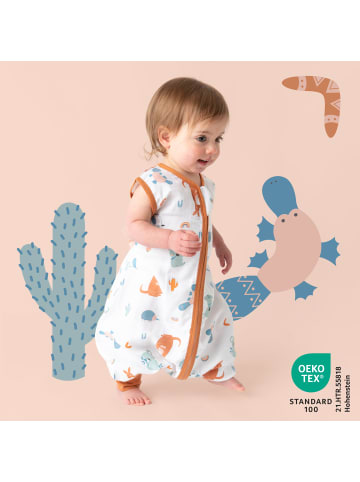 Schlummersack Musselin Schlafsack mit Füßen, 0.5 TOG in Braun