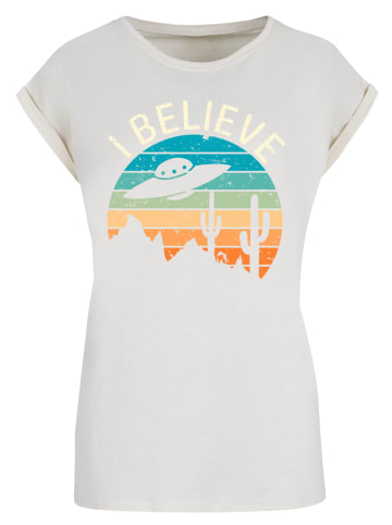 F4NT4STIC T-Shirt I Believe UFO Alien Sonnenuntergang in Whitesand