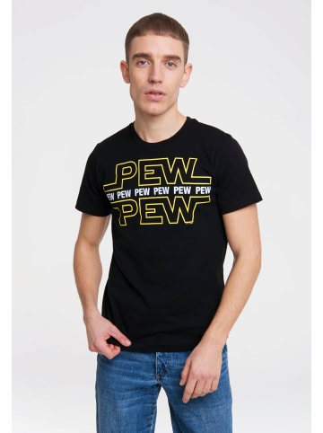 Logoshirt Printshirt Pew Pew in schwarz