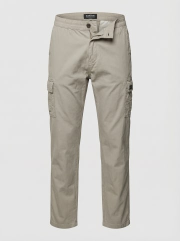 KOROSHI Baumwolle cargo relaxed farbe cargo in grau