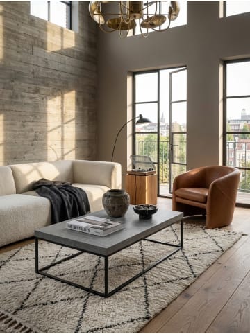 KADIMA DESIGN Couchtisch 120x60x38 cm Sofatisch in Beton-Optik Modern, Design in Grau