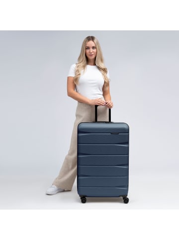 Franky Munich 4.0 4 Rollen Trolley L 76 cm mit Dehnfalte in dark blue dull